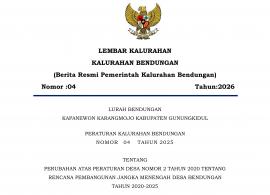  PERATURAN KALURAHAN BENDUNGAN NOMOR 04 TAHUN 2025   